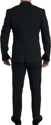 Dolce & Gabbana Mens Black 2 Piece Double Breasted Sicilia Suit Virgin Wool