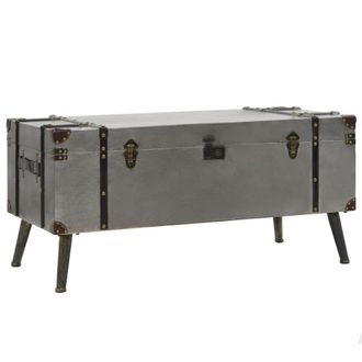 vidaXL Mesa De Centro De Mdf Y Aluminio 102x51x47,5 Cm Vidaxl