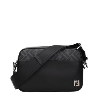 Fendi Crossbody Cameratas Heren Leer Zwart