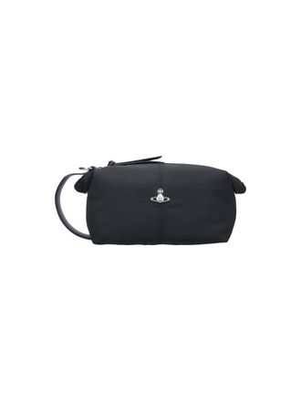 Vivienne Westwood Black Wash Bag Fabric Zip Pouch