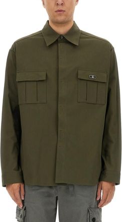 Dolce & Gabbana Green Relaxed Logo Shirt
