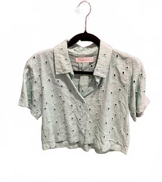Ocean Drive Clothing Womens Eyelet Dress Shirt In Green