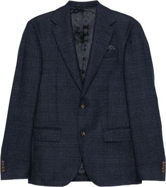 Sand Copenhagen textured single-breasted wool blazer - Blue