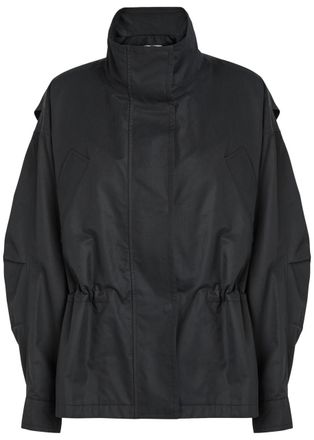 ARMARIUM Germana Waterproof Cotton-blend Jacket - Black - 38 (UK6 / XS)