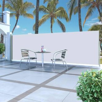 Berkfield Home Retractable Side Awning 160 x 500 cm Cream in Beige