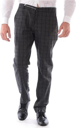 Daniele Alessandrini Slim Fit Jeans Broek - Heren - Nette broeken - Grijs - XL - Wol - Broeken