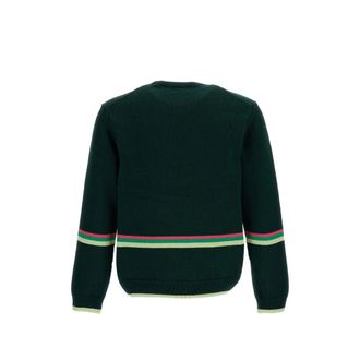 J.W.Anderson Intarsia-Knit Sheep Motif Sweater - Green