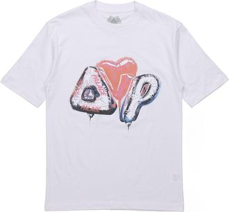 Palace FW20 Inflator Love Pattern Round Neck Short Sleeve Unisex White P19TS056