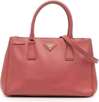 Prada Pre-owned Prada Small Saffiano Lux Galleria Double Zip Satchel LANII4PM7BWD9G05