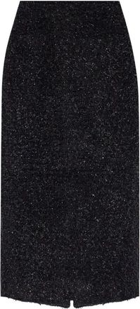 Balenciaga Rokken, Dames, Zwart, S, Tweed, Tweed Midi Rok