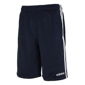 adidas Casual Sports Breathable Gym Knit Shorts Navy Blue DZ8480