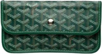Goyard Pre-owned Saint Louis Pouch - Dames - Vintage Clutch - Groen - ONE Size - Vintage