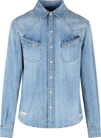 Dolce & Gabbana Blue Cotton Shirt