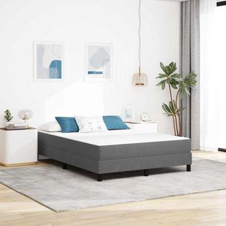 vidaXL Colch&oacute;n De Cama Con Colch&oacute;n Gris Claro 140 X 190 Cm Tela Vidaxl