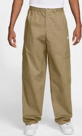 Nike Sportswear Club Stretch Cotton Ripstop Cargo Pants in Parachute Beige/White at Nordstrom Rack, Size Xx-Large