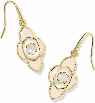 Kendra Scott Womens Abbie Medallion Small Drop Earrings In Neutral Mix
