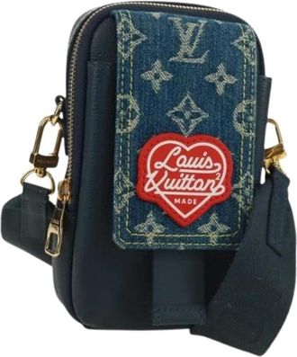 Louis Vuitton Pre-owned Vintage Canvas Crossbody Tas - Dames - Vintage Schoudertas - Blauw - ONE Size - Vintage