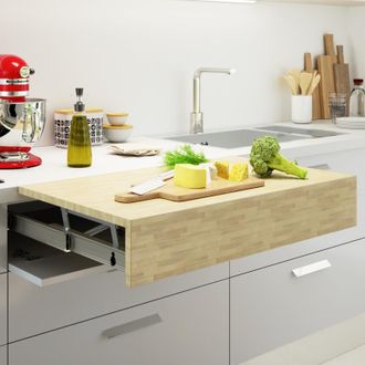 Emuca Emuca - Gu&iacute;as Para Mesa Extensible Y Elevable Opl&agrave; Top, Aluminio, Anodizado Inox