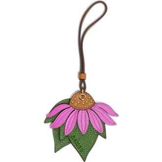 Aim&eacute;e Floral Mirror Bag Charm in Purple Multi at Nordstrom