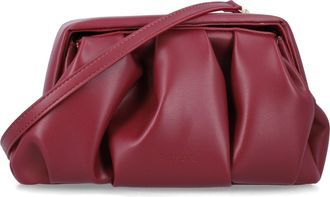 Themoir&egrave; Burgundy Athene Pochette Ruched Pochette