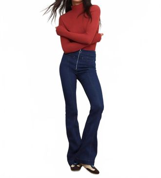 Veronica Beard Beverly High Rise Skinny Flare Jeans In Indigo Rinse