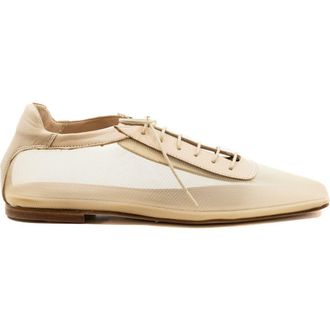 Andrea Gomez Antonia Clear Mesh Flat in Beige at Nordstrom, Size 38.5