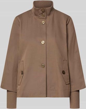 s.Oliver Black Label Regular Fit Jacke aus Baumwoll-Mix in Taupe, Gr&ouml;&szlig;e 40