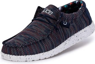 HeyDude Dude Shoes Mens Wally Sox Blue 8 UK Wide