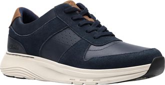 Clarks Mens Motion Trek Go Sneaker, Navy Combi, 7