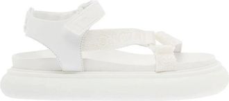 Moncler Catura Sandaal - Dames - Sandalen - Wit - 38 EU - Leer - Schoenen