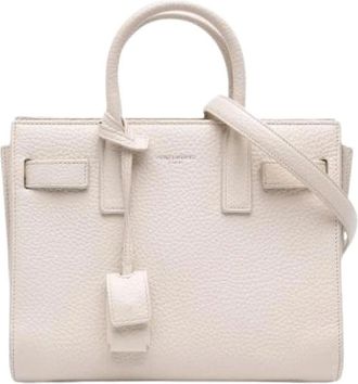 Saint Laurent Pre-owned Mini Bags, female, White, Size: ONE SIZE Pre-owned Leather Mini Shoulder Bag
