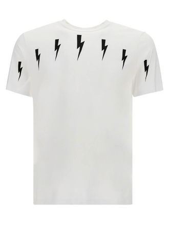 Neil Barrett Lightning print cotton T-shirt