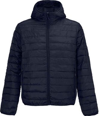 SOLS Heren Stream gewatteerde jas met capuchon (Franse marine)