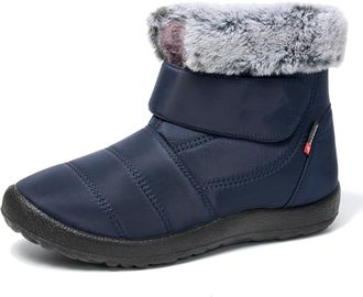 Generic Boots for Women Uk,Ankle Boots for Women Uk,Winter Shoes Waterproof Orthopedic Warm Boot Side Zipper Lightweight Outdooranti-Slip Fur Lined Slip On Sh