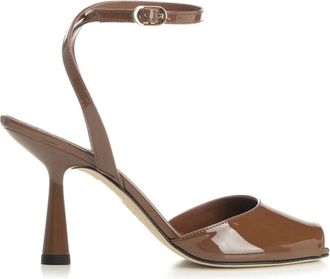 Stuart Weitzman Schoenen, Dames, Bruin, 37 1/2 EU, Leer, Val Sandal 85