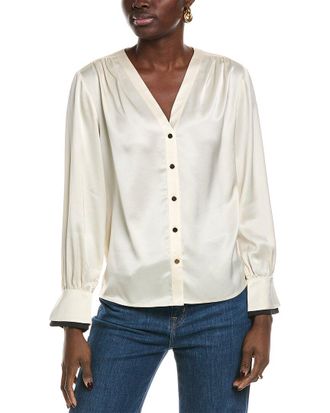 Toccin Harmony Double Cuff V- Neck Blouse