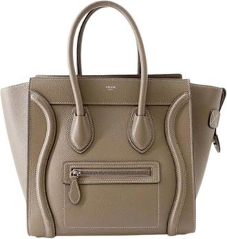 Celine Pre-owned Vintage Tote Bag - Dames - Vintage Shopper - Grijs - ONE Size - Leer - Vintage