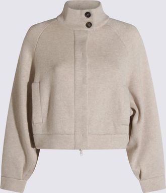 Brunello Cucinelli Light Beige Cashmere Knitwear