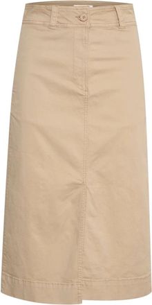 Part Two Fannies PW SK Skirt - Dames - Midirokken - Beige - XL - Rokken