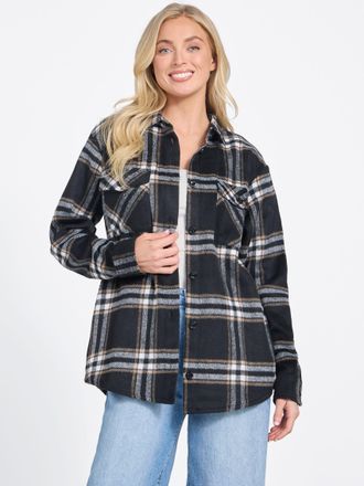 Guess Felice Plaid Flannel Shirt