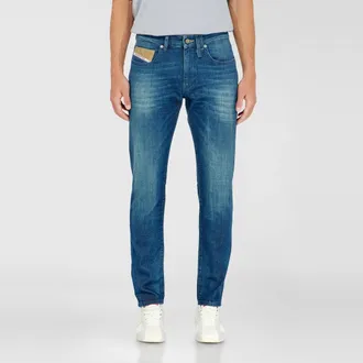 Diesel Slim Jeans Regular Waist 2019 D-Strukt, Medium blue, Zip fly