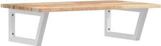 vidaXL Basin Shelf Wall Mounted Steel and Solid Wood Acacia Vidaxl