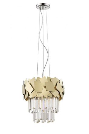 Netlighting Celine Crystal Laser Cut 4 Light Ceiling Gold