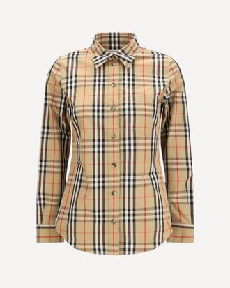 Burberry Stretch cotton Check Shirt Female 6