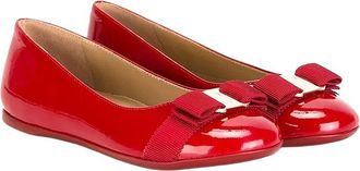Ferragamo Mini Leather Ballet Flat