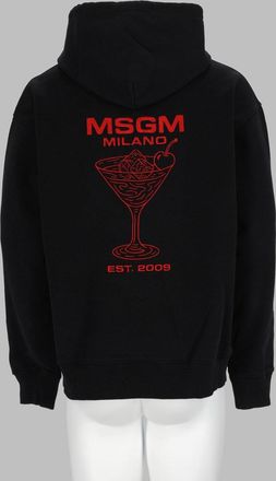 Msgm Logo-Embroidered Cotton Sweatshirt - Black