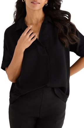 Nic+Zoe Devon Shirt in Black Onyx at Nordstrom, Size Xx-Large