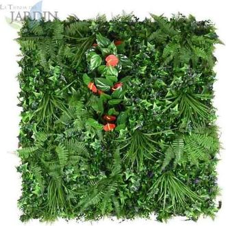 No Brand No Brand - Jardin Vertical Tropical 100x100 Cm Planta Artificial Decoraci&oacute;n Pared Interior Exterior Jardines Verticales