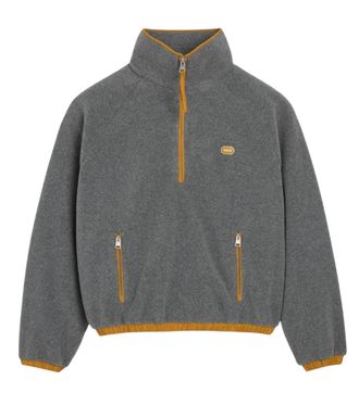 Ami Grey Half Zip Sweatshirt
