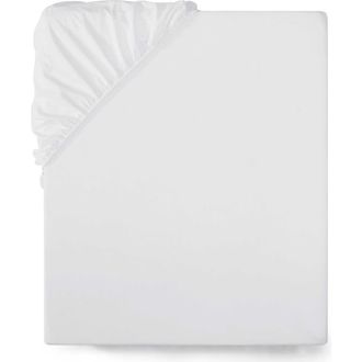 Tommy Hilfiger Essentials Cotton Fitted Sheet in White at Nordstrom Rack, Size Queen